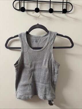 Brandy Melville Grey Ribbed Tank Top